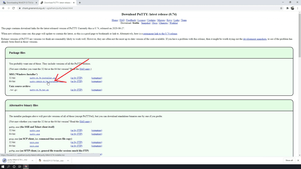 Putty download option. To connect to your server and build your crptocurrency