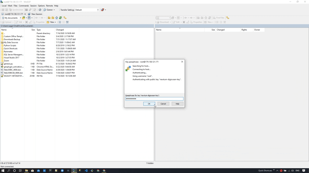 digital-ocean-winscp-passphrase