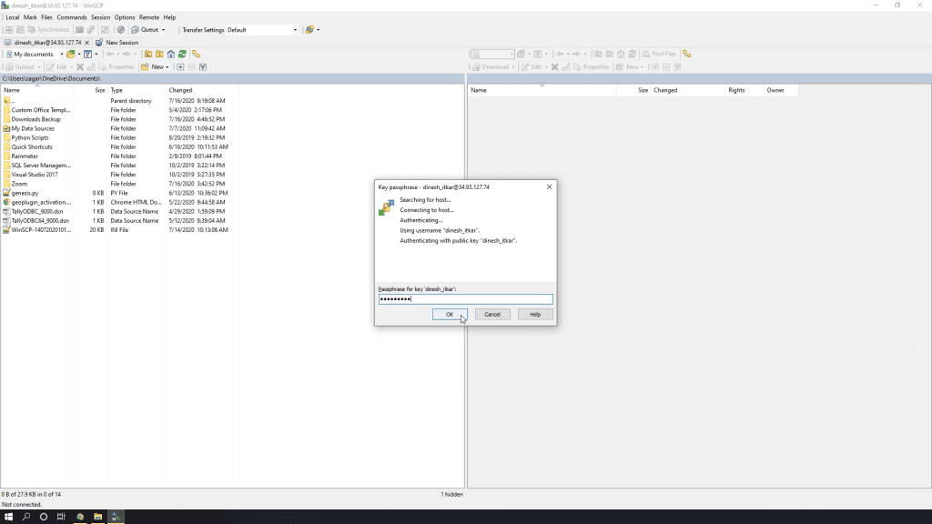 gcloud-winscp-passphrase