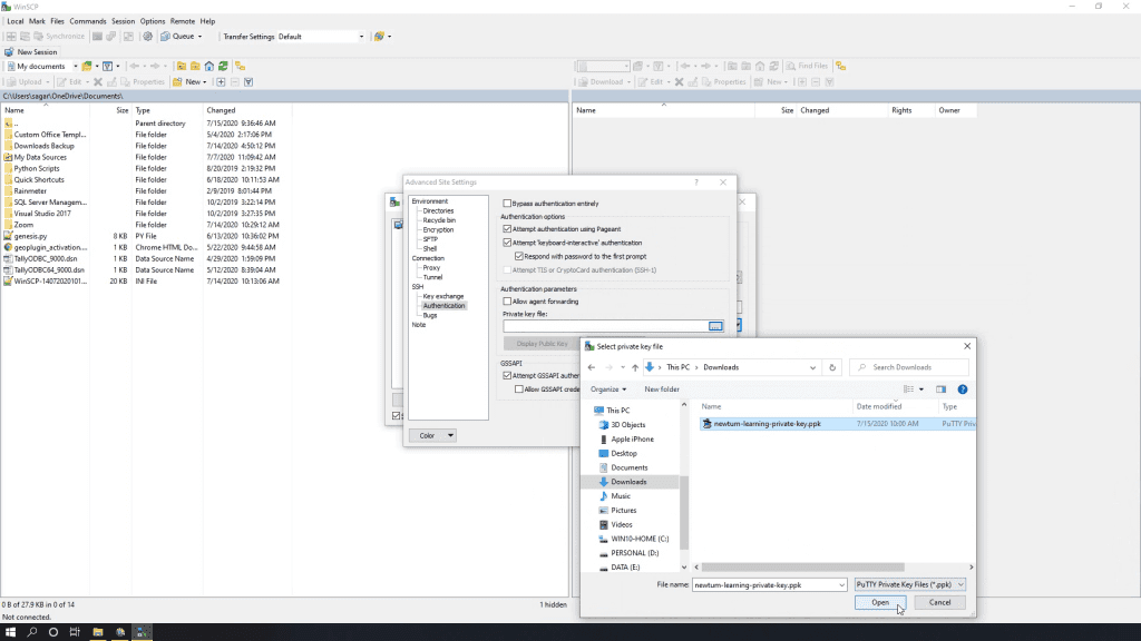 Configuring advance command