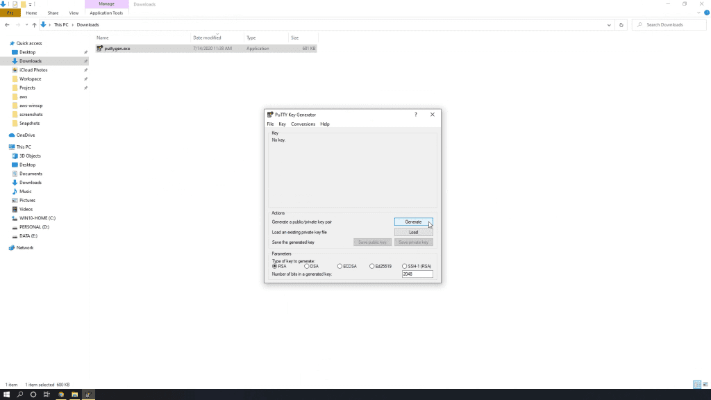 gcloud-puttygen-generate