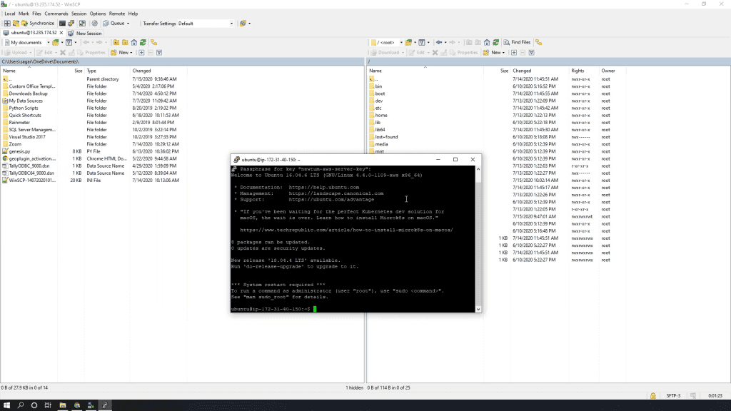 Terminal of EC2 open in Putty