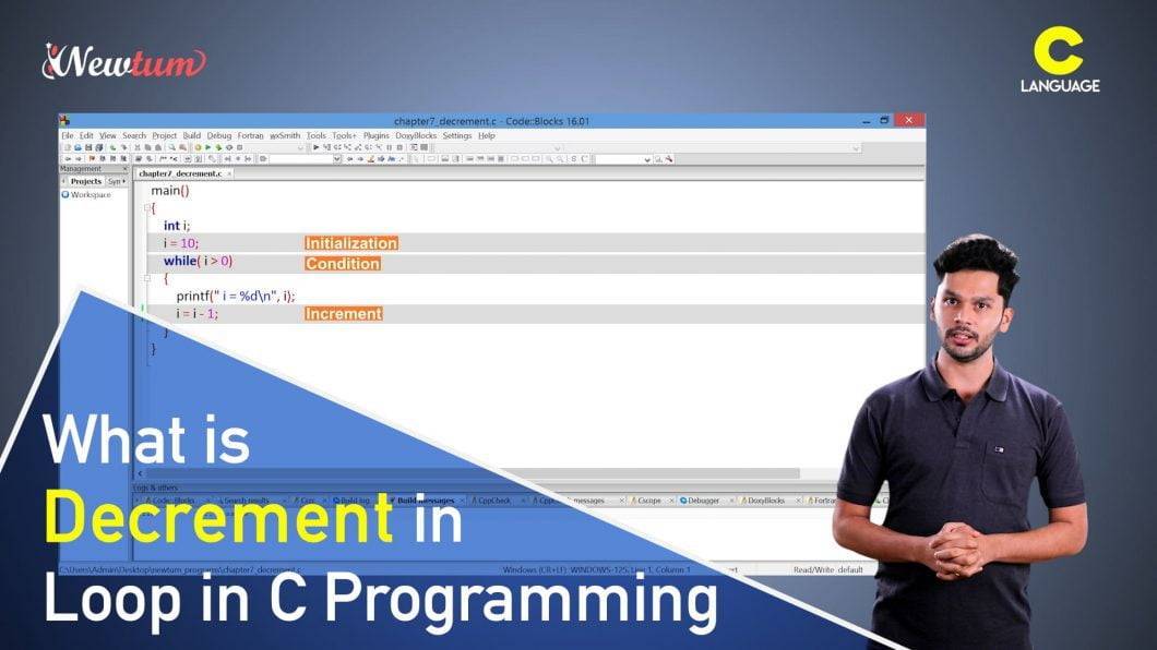 Decrement in loop in C Programming