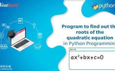 Python Program to find roots of a Quadratic Equation