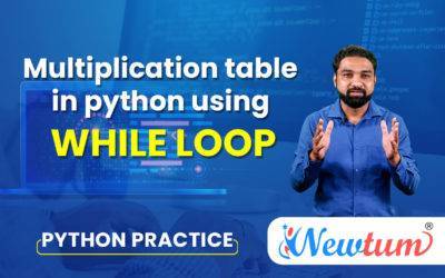 Multiplication Table in Python Using While Loop