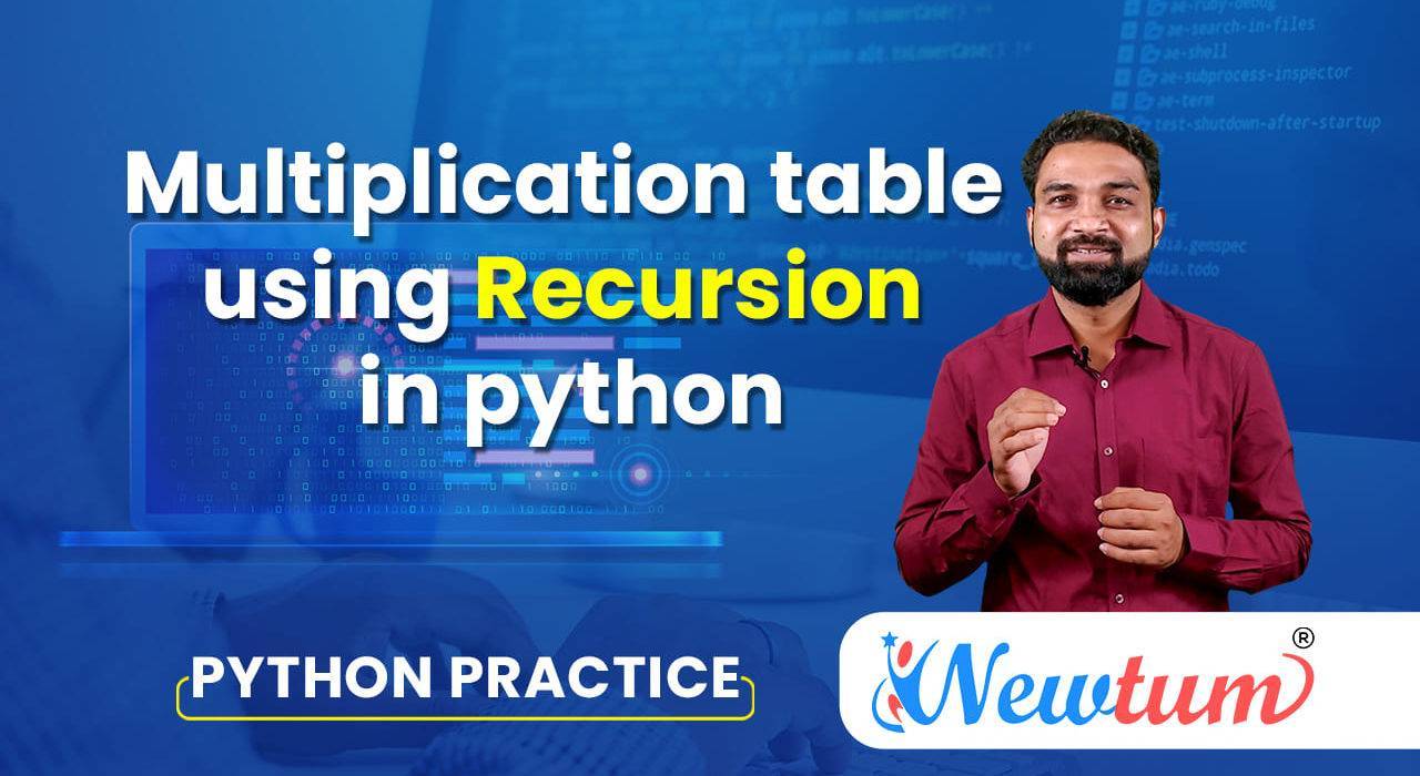 Multiplication Table in Python Using Recursion