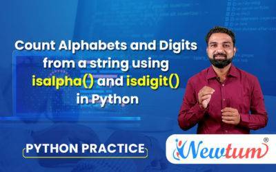 Count Alphabets & Digits from a string in Python using isalpha() & isdigit()