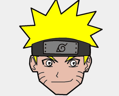 How to Draw Naruto Easy, Naruto Half face drawin