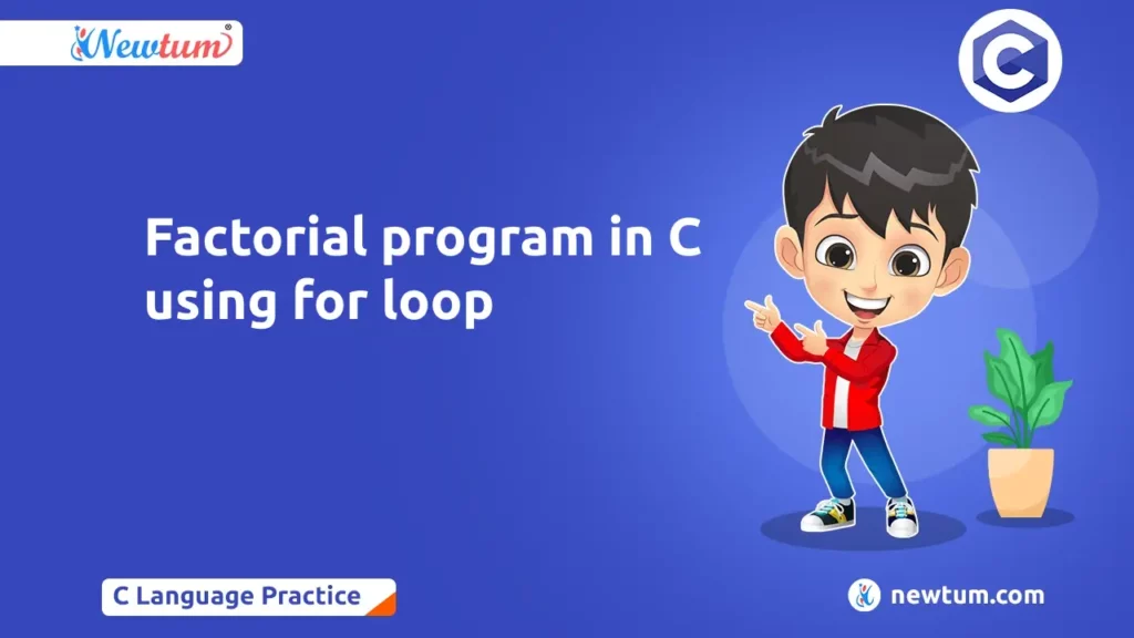 Factorial program in C using for loop