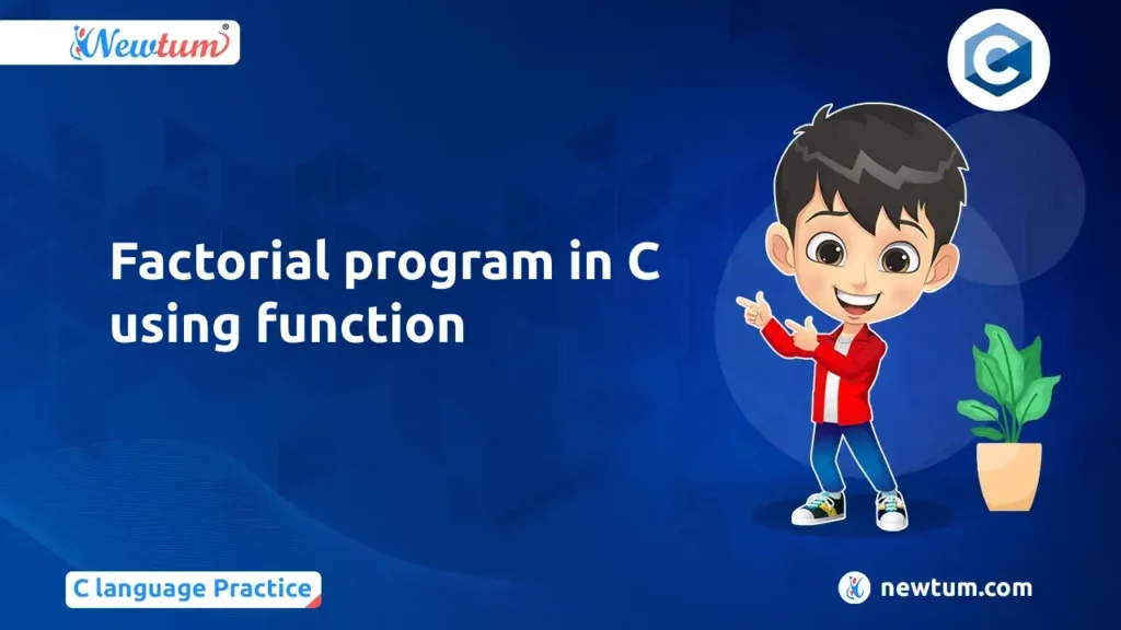 Factorial program in C using function