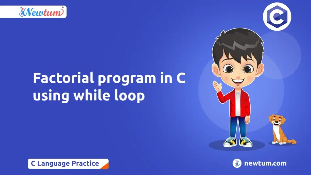 Factorial program in C using while loop