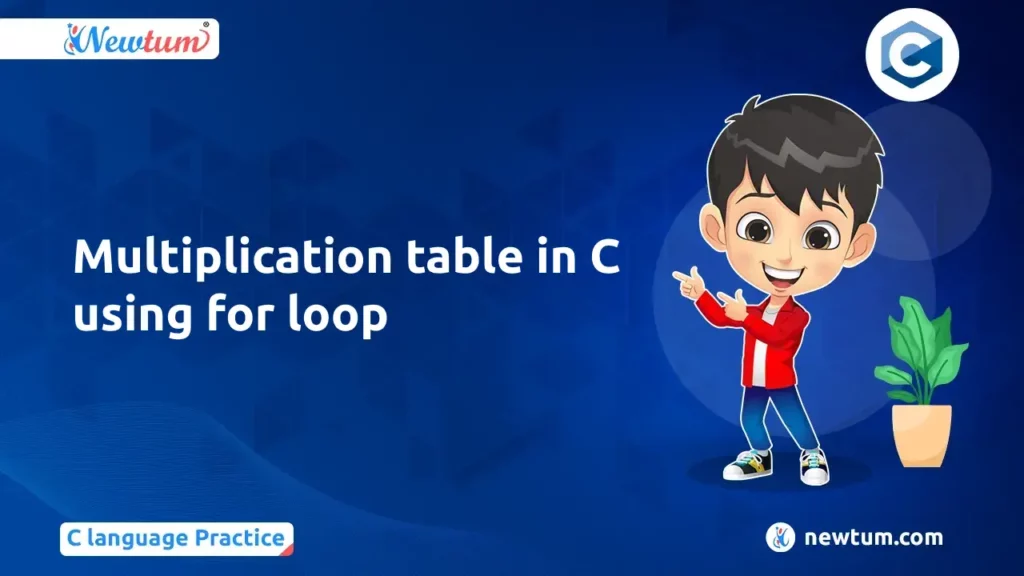 Multiplication table in C using for loop