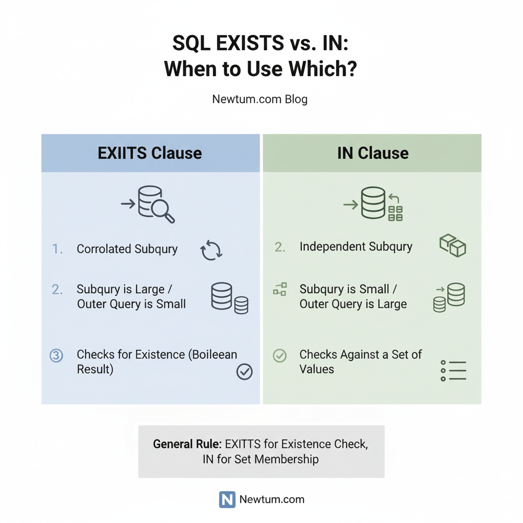 SQL Exists vs In Performance