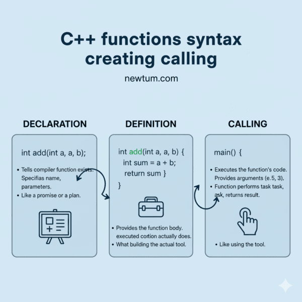 C++ functions syntax creating calling Explained