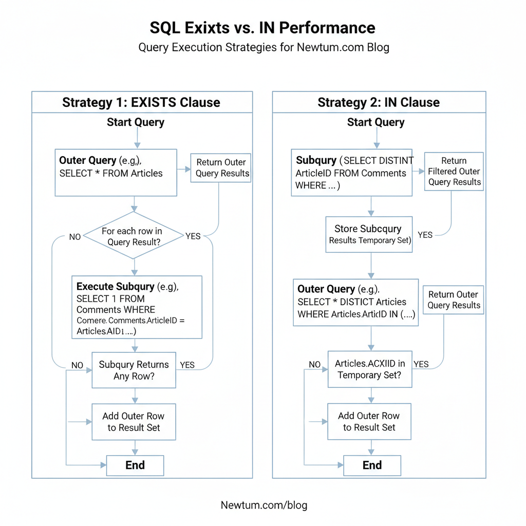 SQL Exists vs IN Performance