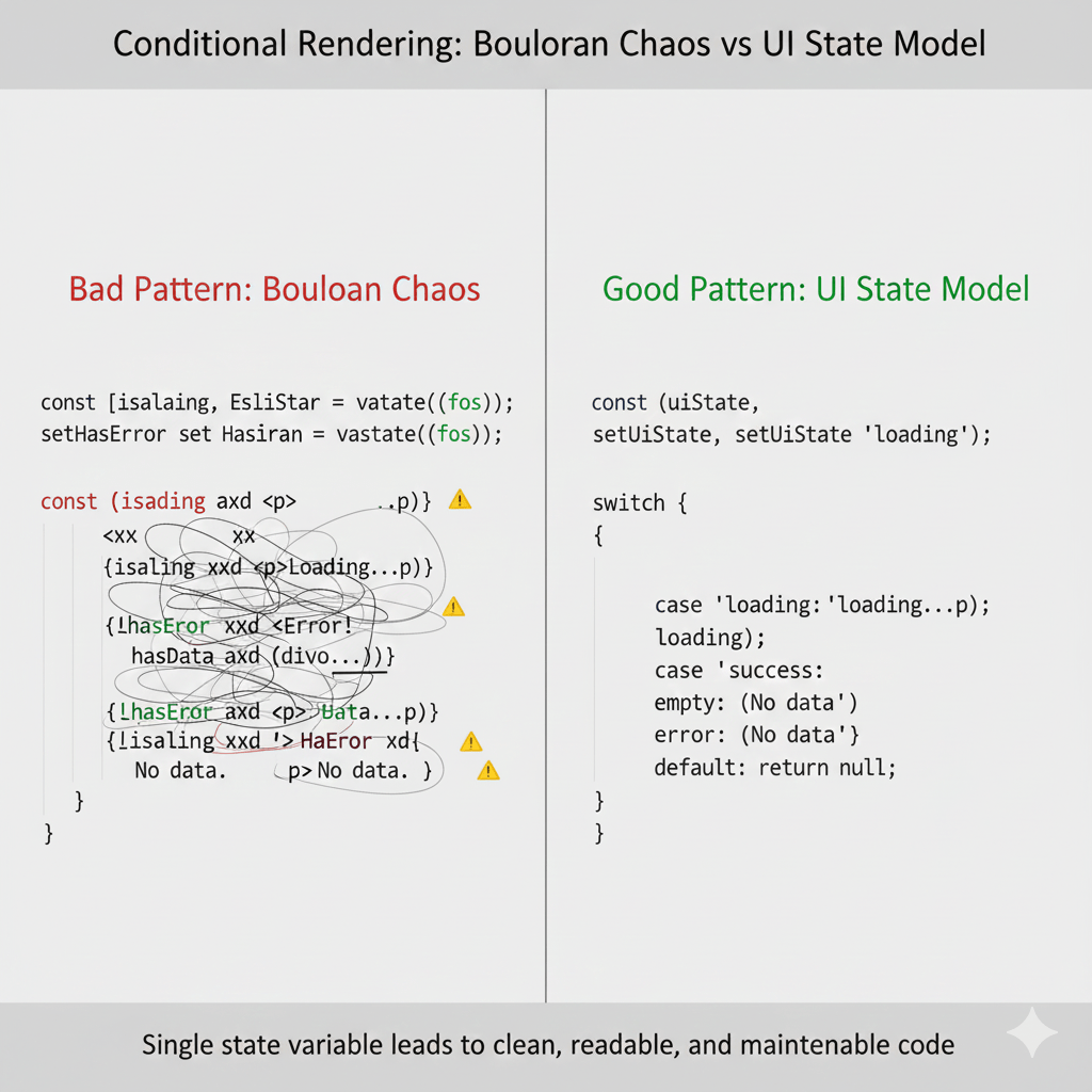 Conditional Rendering: Boolean Chaos vs UI State Model