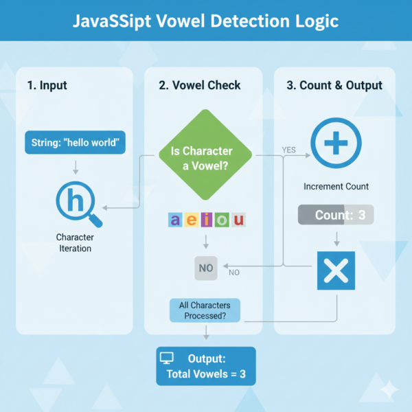 JavaScript Program to Count Vowels in a String