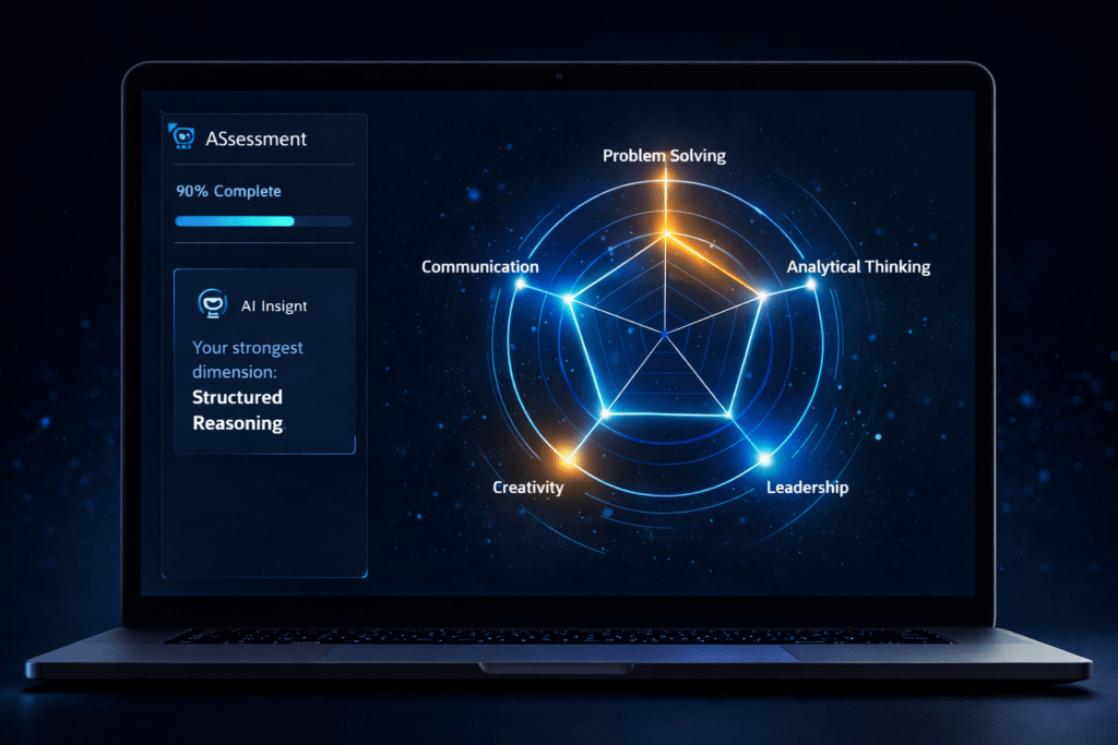 AI assessment tool identifying personal strengths and skill gaps