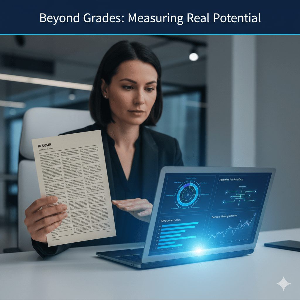 Comparison between traditional resumes and AI assessment tools measuring cognitive performance
