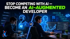 Read more about the article Stop Competing With AI – Here’s How to Become an AI-Augmented Developer Who Can’t Be Replaced