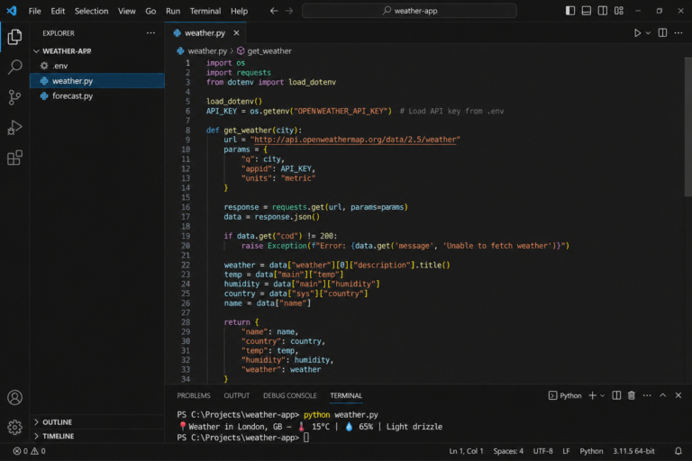 Python API Project Tutorial: Build a Weather App